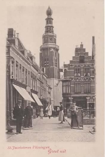 Vlissingen IJzeren brug met St. Jacobstoren, Verzenden, Voor 1920, Ongelopen, Zeeland