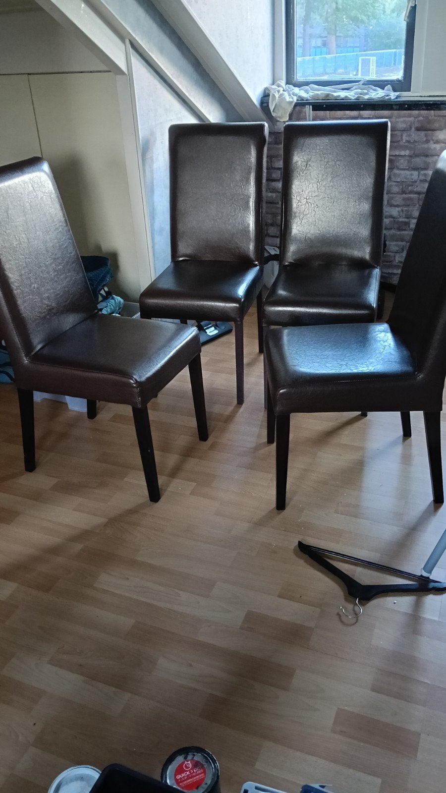 Eetkamer stoelen, Ophalen, Zo goed als nieuw, Bruin, Vier