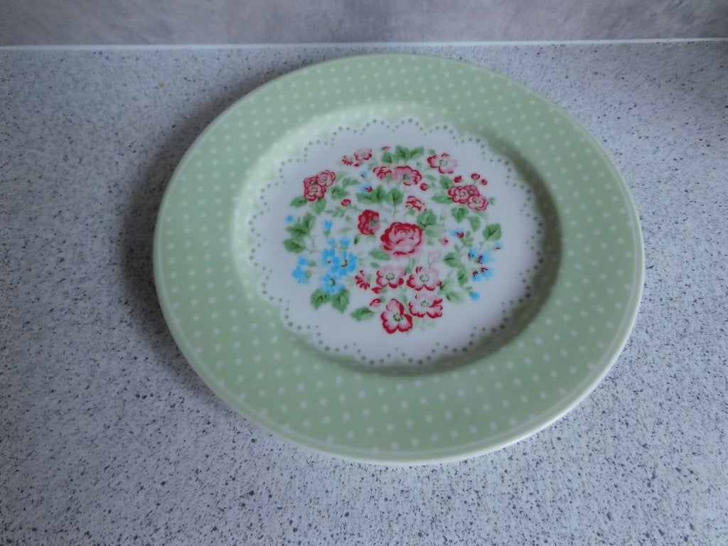 Bord 'Edie' GreenGate Copenhagen - 20 cm, Overige merken, Keramiek, Landelijk/Boerenbont, Ophalen of Verzenden