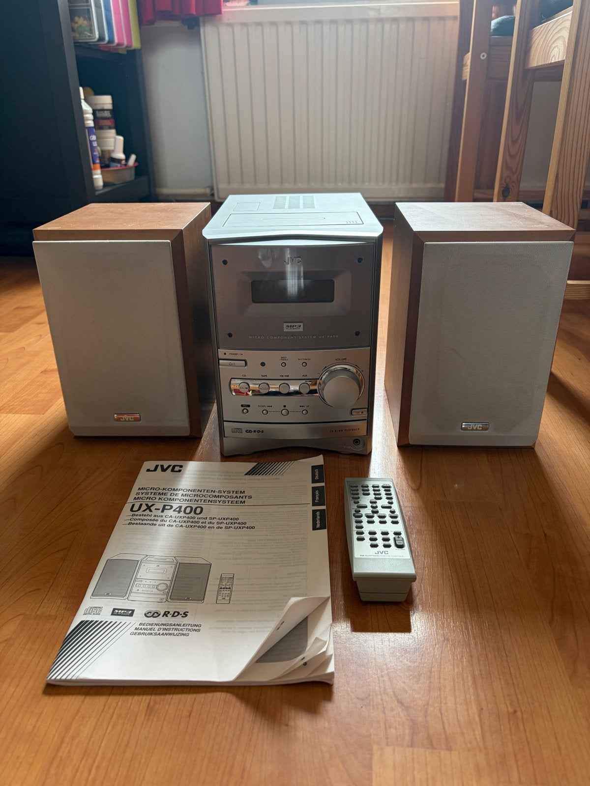JVC Micro Component System UX-P400 met speakers en afstandsb, Audio, Tv en Foto, Stereo-sets, Ophalen, Gebruikt, JVC, Microset