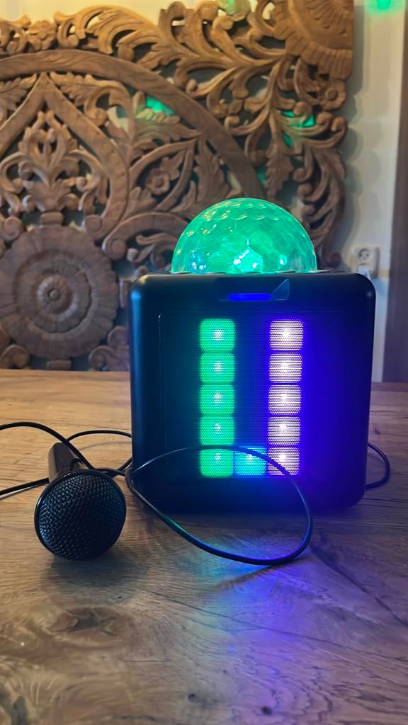 Karaoke set met microfoon en lichteffecten, Ophalen of Verzenden, Nieuw, Complete set