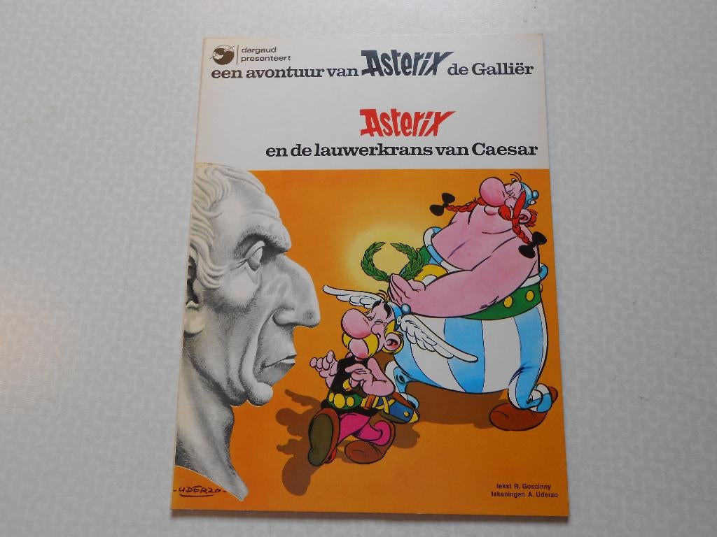 Asterix 18c en de lauwerkrans van Caesar 1974 1 ste druk., Eén stripboek, Nieuw, Ophalen of Verzenden, Goscinny - Uderzo