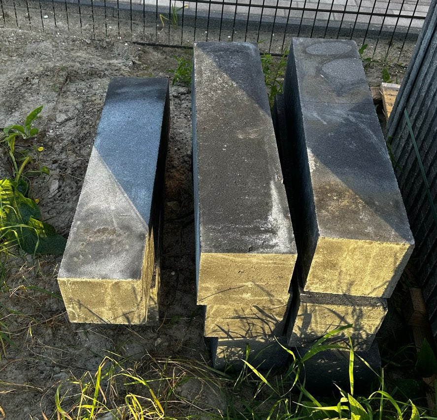 Grijze betonnen palen/balken, Tuin en Terras, Ophalen, Overige materialen, Gebruikt, Overige typen