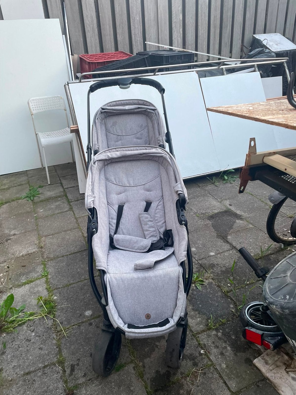 Joolz Geo2 Duo Kinderwagen - Grijs, Gebruikt, Duowagen, Ophalen of Verzenden, Kinderwagen