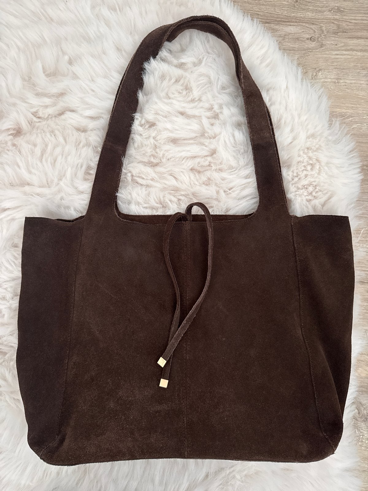 Mango suède shopper, Ophalen of Verzenden, Gebruikt, Bruin, Shopper