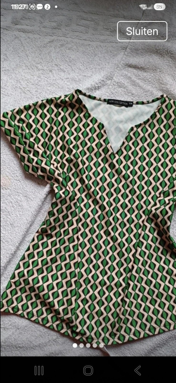 Nieuw soepelvallend shirt, maat S/M Zware kwaliteit stof, Nieuw, Ophalen of Verzenden, Korte mouw, Maat 36 (S)