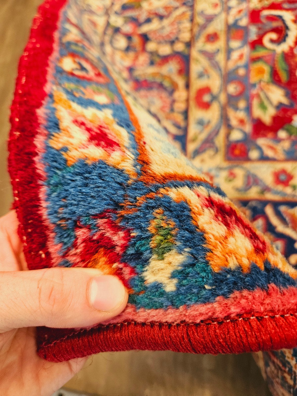 Perzisch Handgeknoopt Tapijt. Prachtige kleuren en patronen., Nepal, 200 cm of meer, Ophalen of Verzenden, Zo goed als nieuw