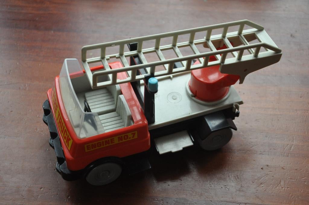 Retro playmobil brandweerwagen, Ophalen of Verzenden, Gebruikt, Los playmobil