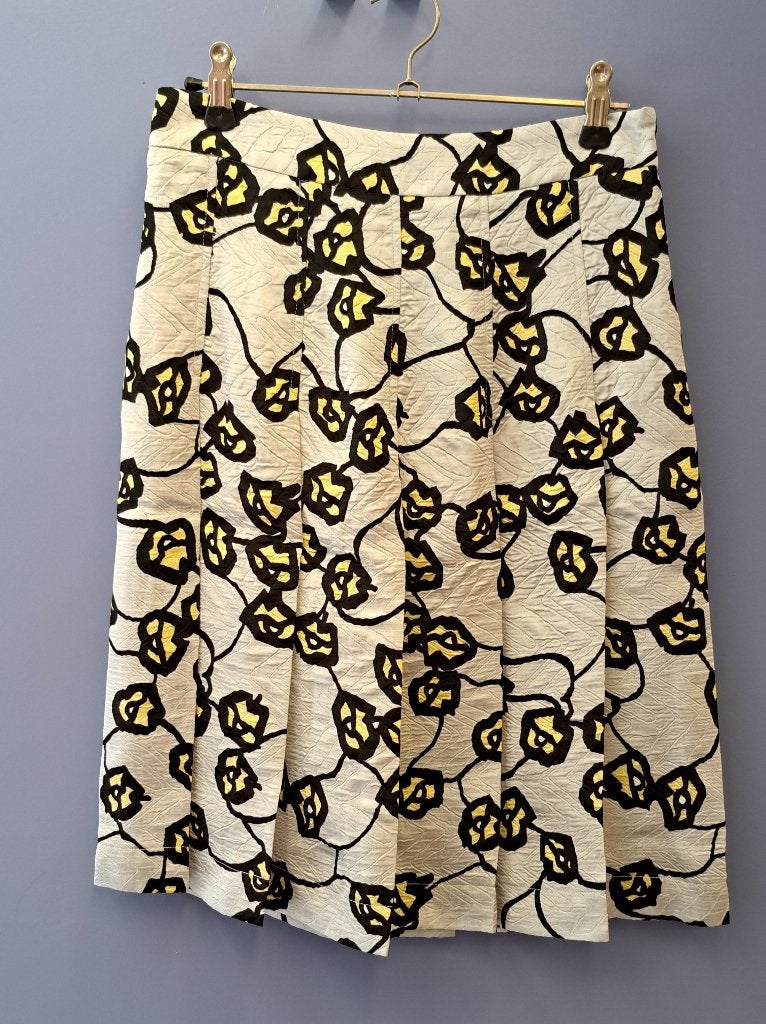Marni ongedragen rok zilver grijs + gele bloemen XS-S 46135, Marni, ., Nieuw, Ophalen of Verzenden