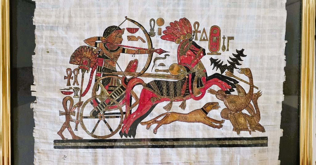 Egyptische Papyrus., Ophalen of Verzenden