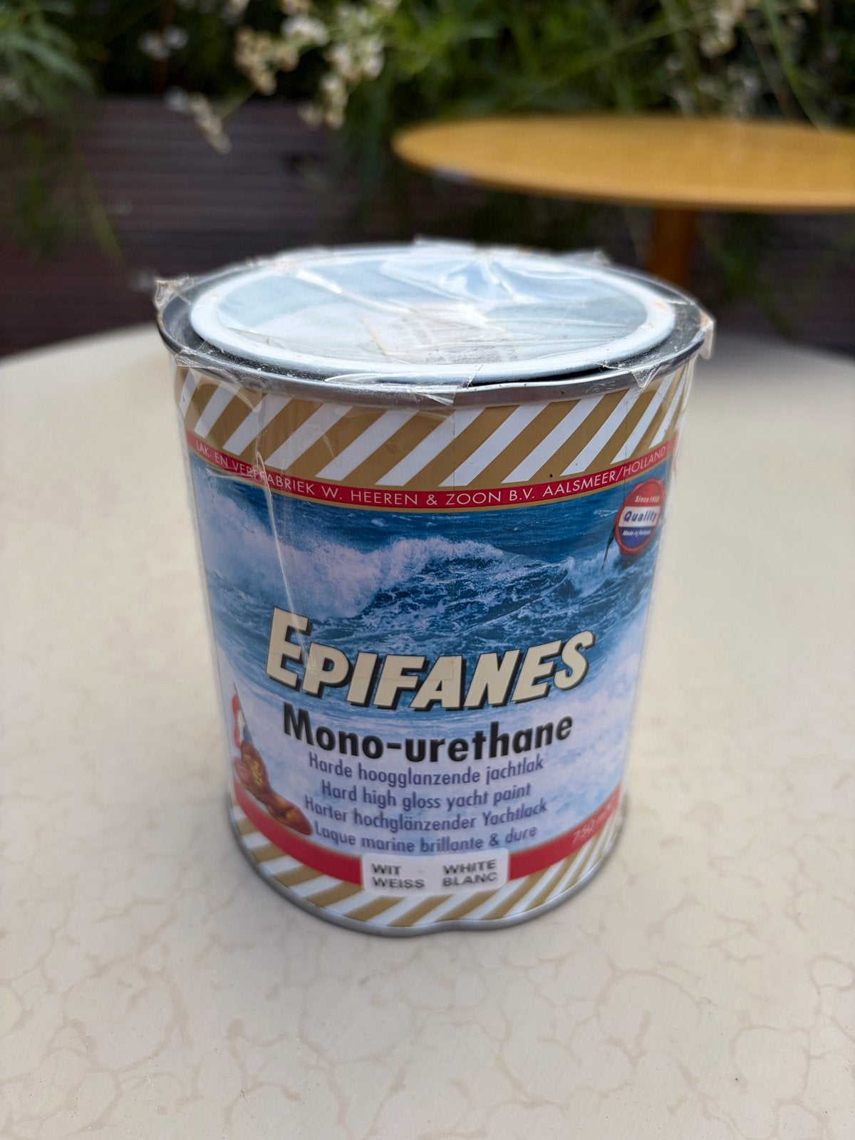 Epifanes Mono-urethane jachtlak wit 750 ml, Doe-het-zelf en Verbouw, Verf, Beits en Lak, Wit, Nieuw, Ophalen of Verzenden, Lak