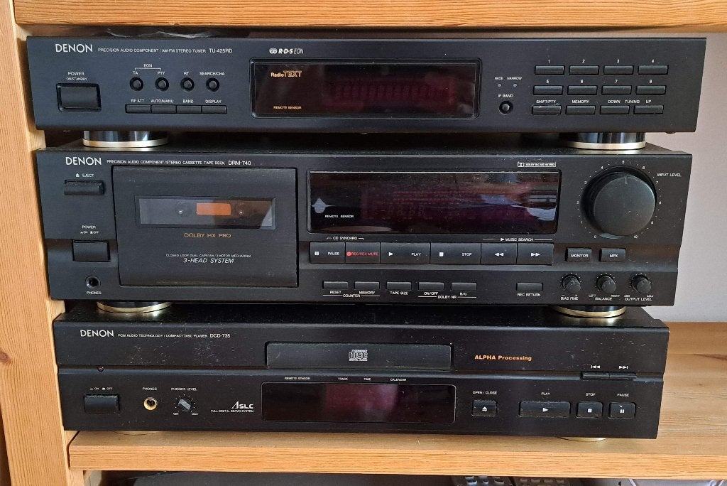Denon stereo set, Gebruikt, Tuner of Radio, Denon, Losse componenten
