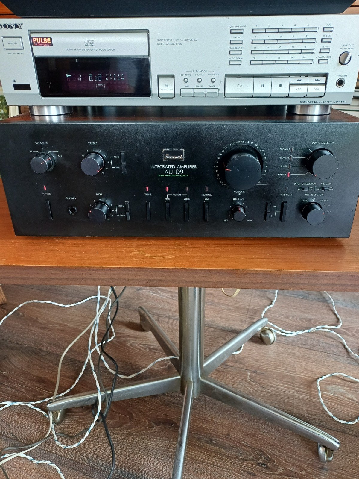 Sansui AU-D9 Super Feed Forward Stereo Versterker, Gebruikt, 60 tot 120 watt, Stereo, Ophalen