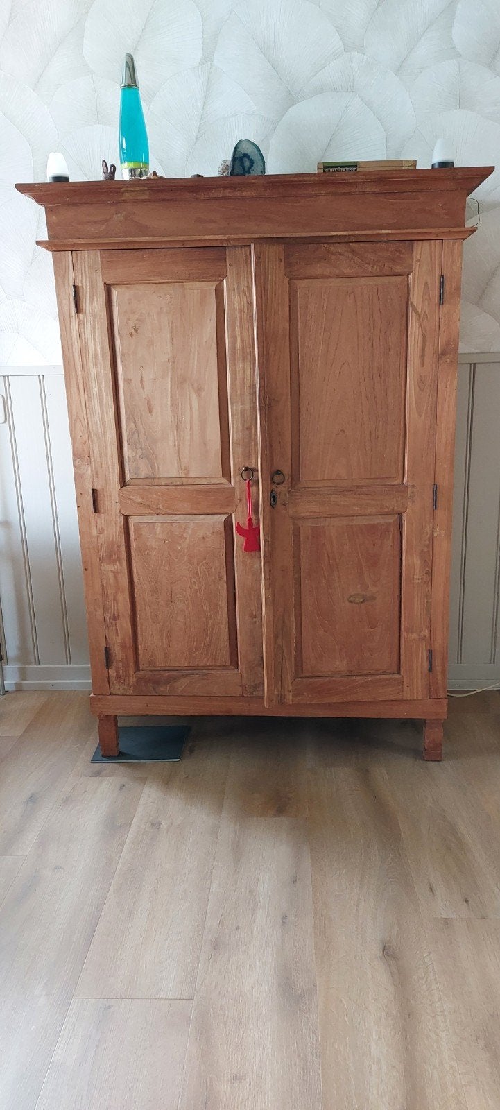 Massief houten secretaire / computerkast, Ophalen, Gebruikt