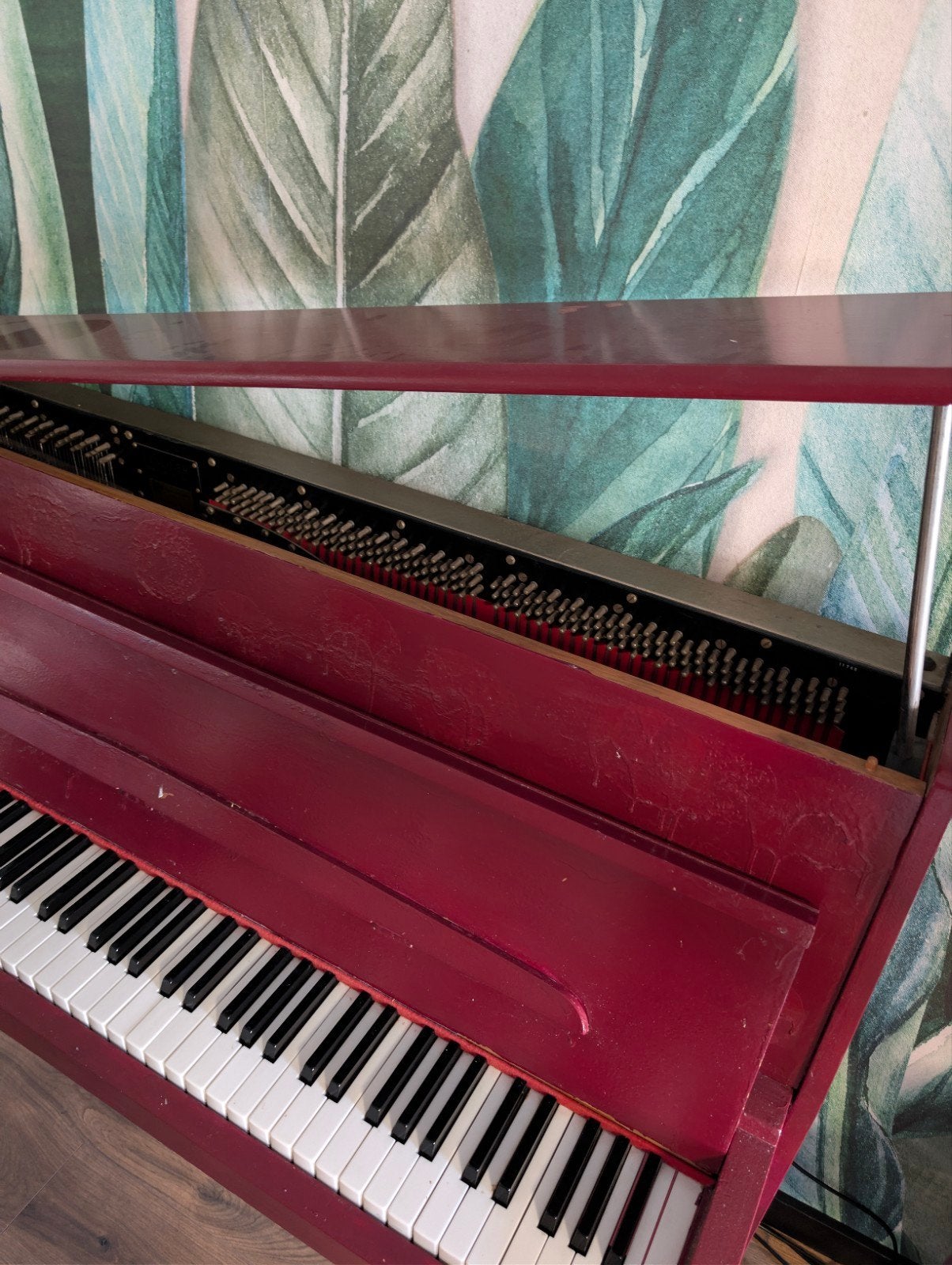 Lindner Piano - Rood - Gebruikt, Ophalen of Verzenden, Gebruikt, Overige kleuren, Piano