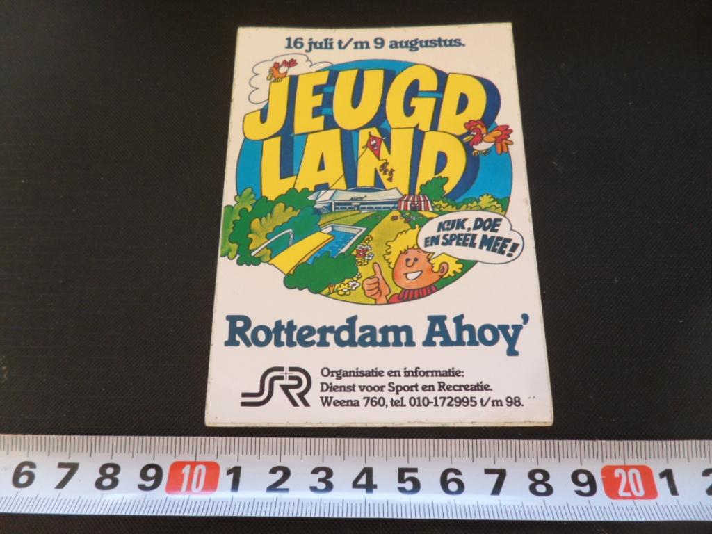 sticker Rotterdam AHOY  Jeugd Land, Verzamelen, Ophalen, Zo goed als nieuw
