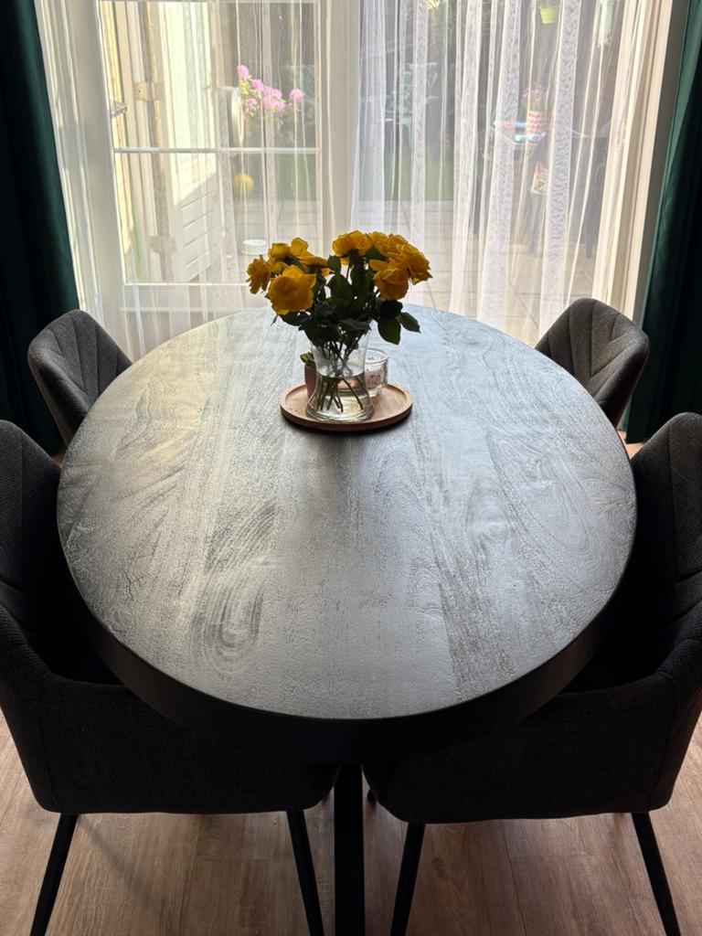 Zo goed als nieuw! Mangohouten eettafel!, Ophalen, 50 tot 100 cm, Zo goed als nieuw, 150 tot 200 cm