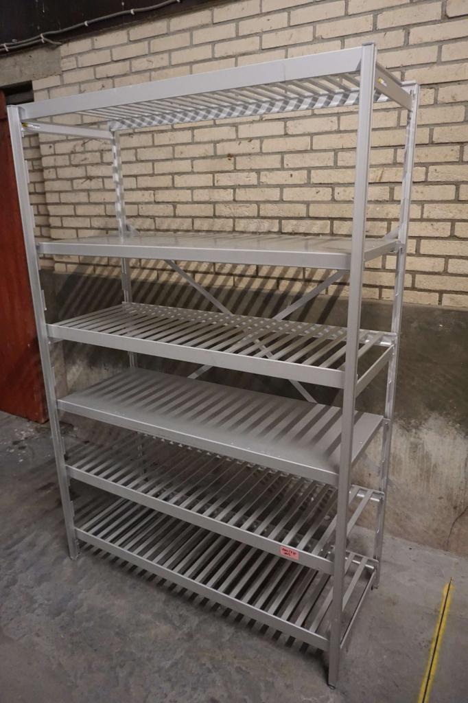 Partij HACCP aluminium stelling koelcelstelling, Gebruikt, Onbekend, Ophalen of Verzenden, Onbekend