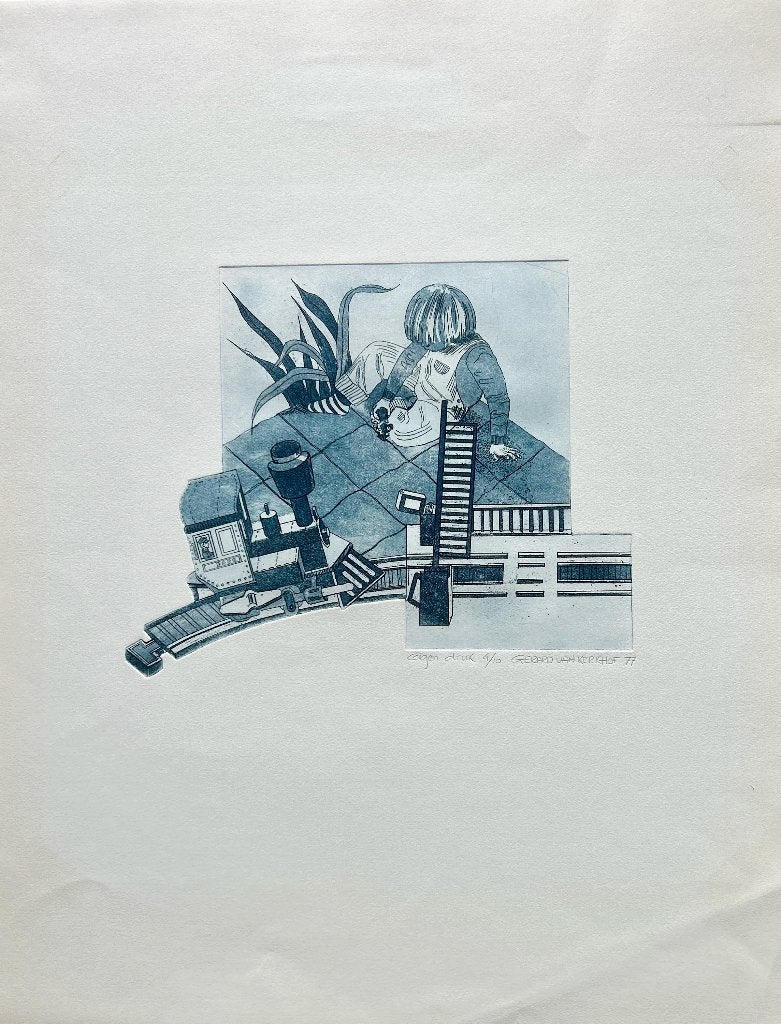 Ets Gerard van Kerkhof Zomeropruiming, Antiek en Kunst, Kunst | Litho's en Zeefdrukken, Verzenden