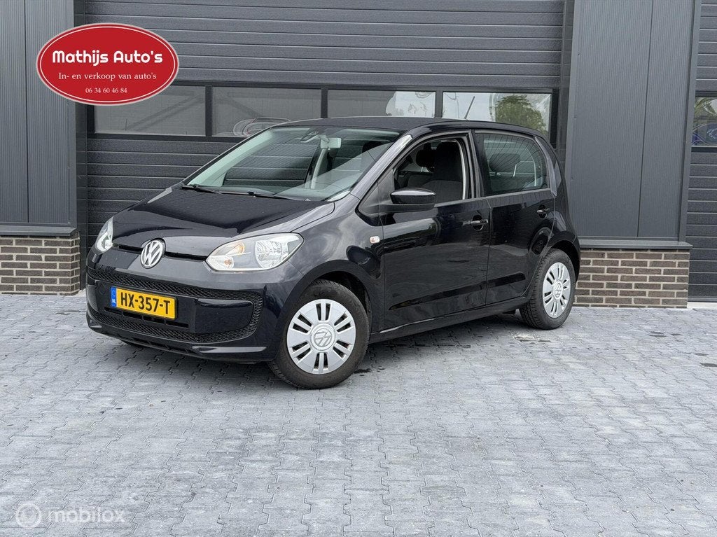 Volkswagen Up! 1.0 high up! BlueMotion Airco! Goed onderhoud, Voorwielaandrijving, 840 kg, Zwart, Origineel Nederlands