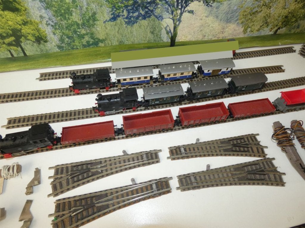 Fleischmann N Piccolo 3 treinsets m. profi-rails, wissels ea, Hobby en Vrije tijd, Gelijkstroom, Fleischmann, Ophalen of Verzenden