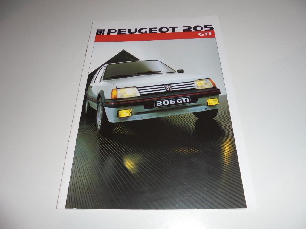 brochure Peugeot 205 GTI modellen 1986, Boeken, Ophalen of Verzenden, Zo goed als nieuw, Peugeot