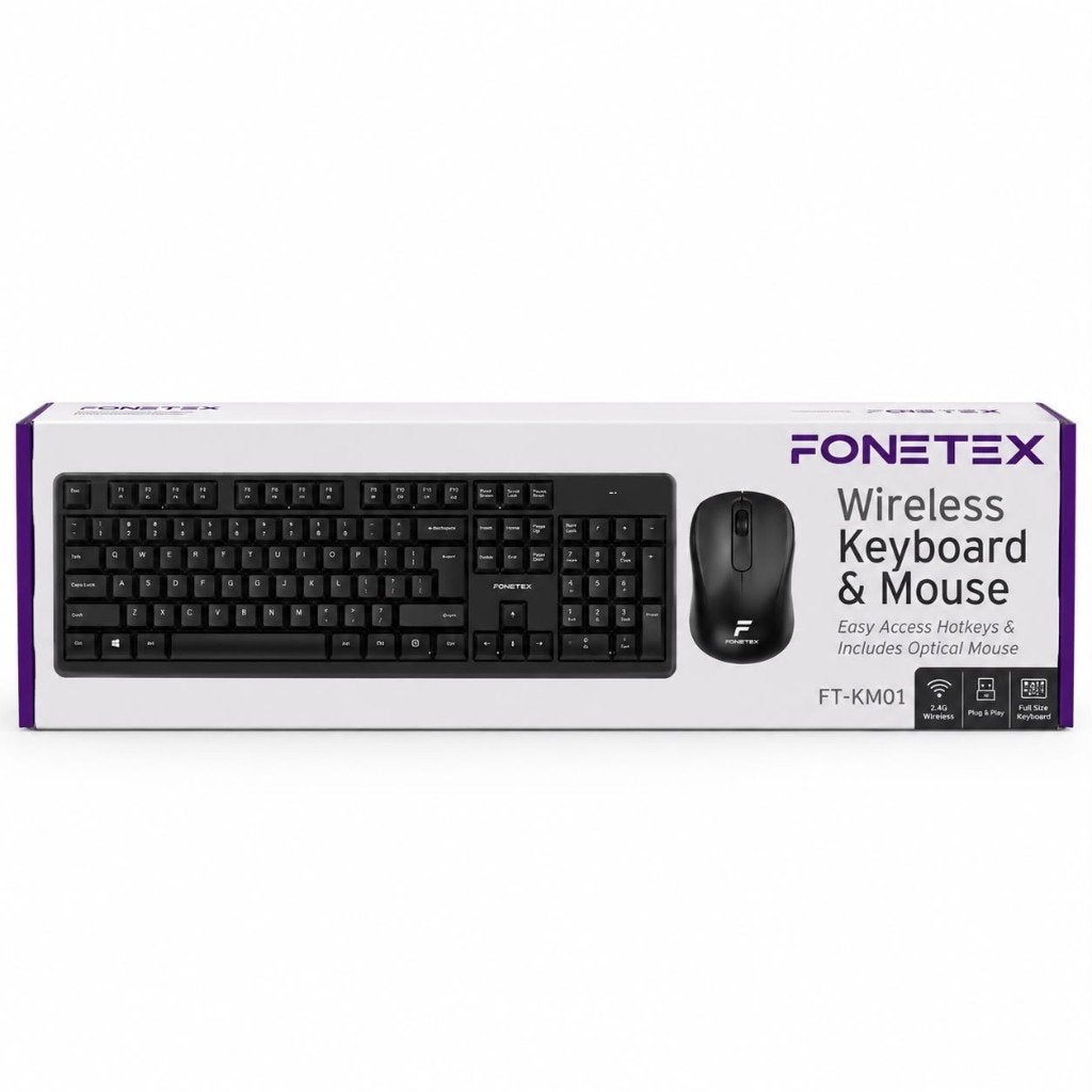 FONETEX Wireless Keyboard & Mouse | NIEUW | €19,99, Computers en Software, ., Nieuw, Ophalen of Verzenden, Draadloos