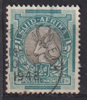 Suid-Afrika 1926 Springbok, Verzenden, Gestempeld, Dier of Natuur