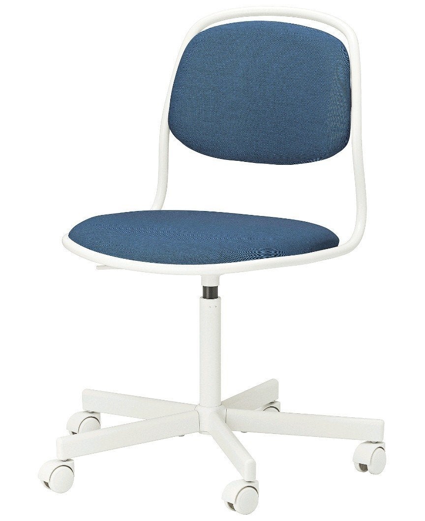 ÖRFJÄLL Bureaustoel wit/blauw - Zo goed als nieuw, Huis en Inrichting, Bureaustoelen, Ophalen, Zo goed als nieuw, Blauw, Bureaustoel