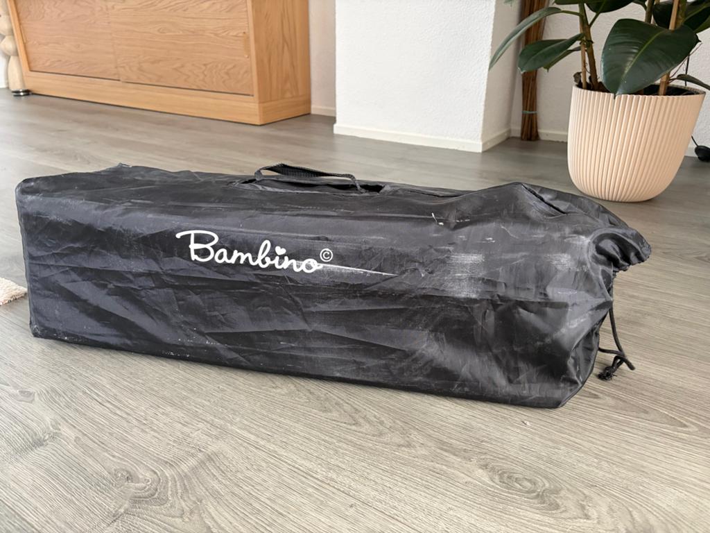 Bambino Reisbed - Compact en Handig, Ophalen, Gebruikt, Rechthoekig, Wieltjes