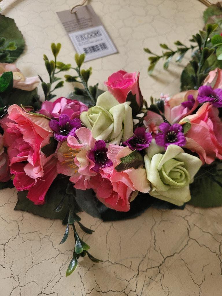 Nieuwe bloemenkrans kunst bloemen, Huis en Inrichting, Woonaccessoires | Kransen, Heikant 21 Kaatsheuvel, Belle Vieille Brocante