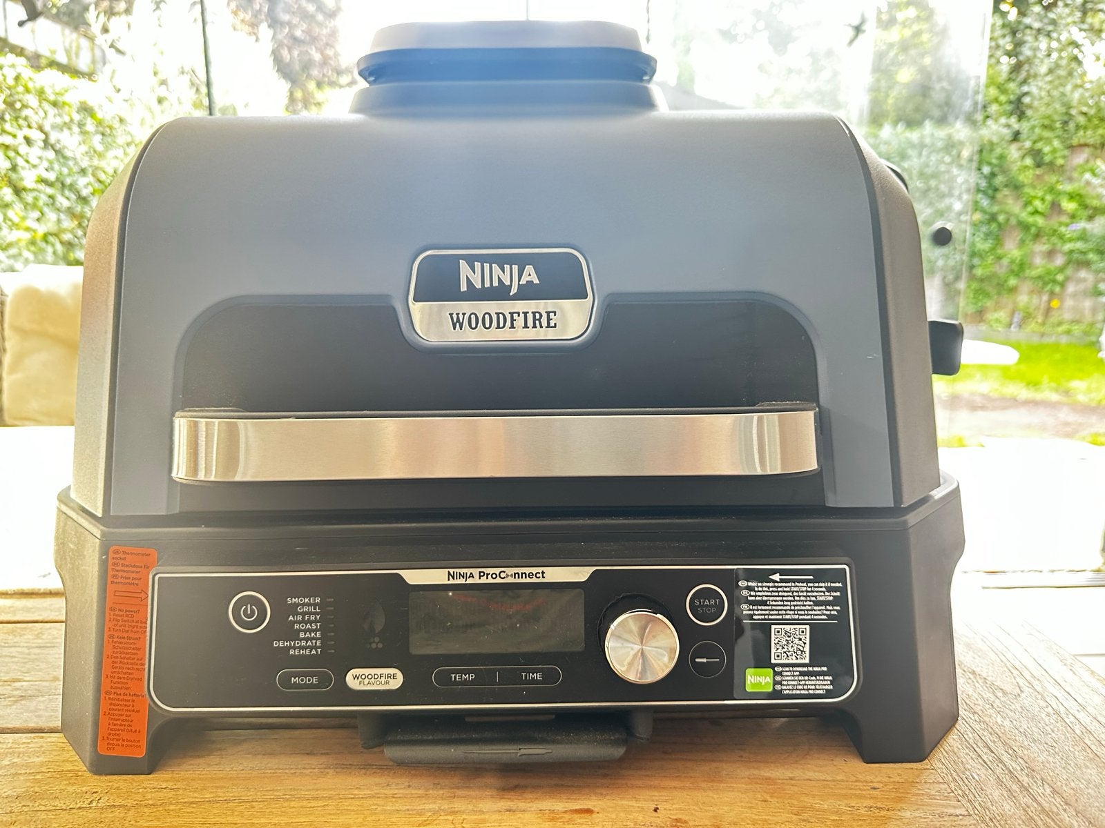 Ninja Woodfire Pro Connect XL Elektrische BBQ Grill Smoker, Ophalen, Zo goed als nieuw