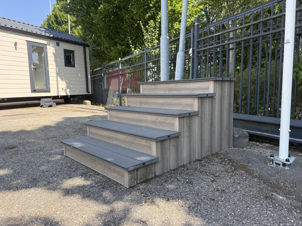 Kunststof opstap Chalet / Stacaravan, Caravans en Kamperen, Stacaravans, Niet ingevuld, Niet ingevuld, Niet ingevuld