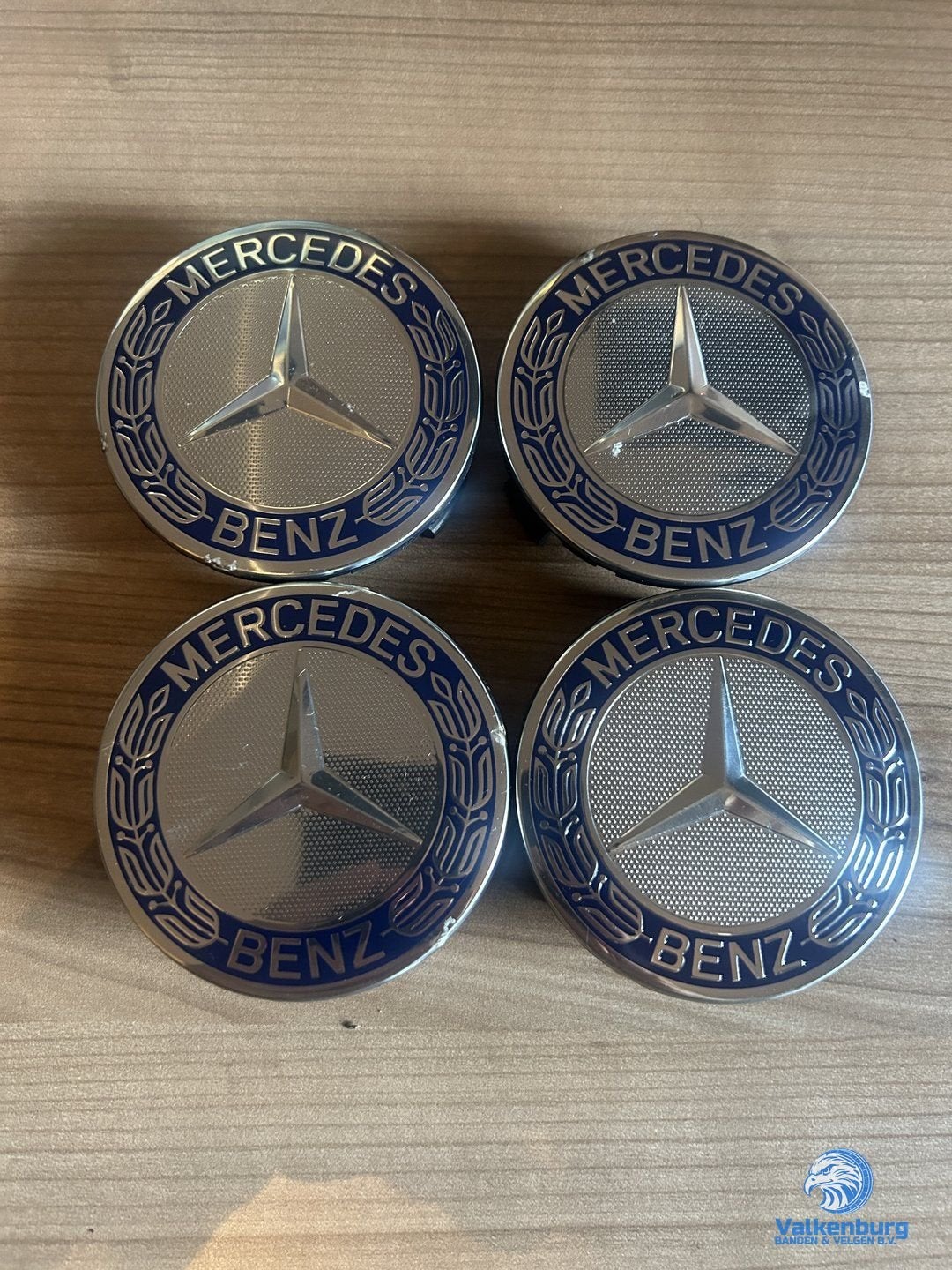 ORIGINELE Mercedes Benz naafkap naafdop set Blauw chroom, Gebruikt, -, Verzenden, -