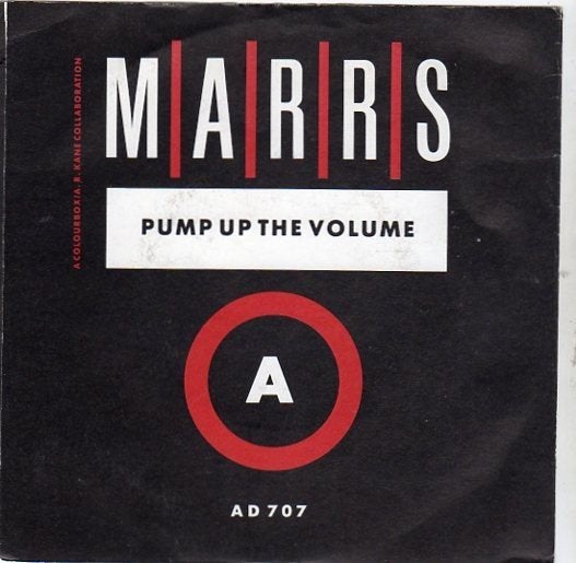VERKOCHT  MARRS : Pump up the Volume (1987), Cd's en Dvd's, Vinyl Singles, Fotohoes, 7 inch, Ophalen of Verzenden, Zo goed als nieuw
