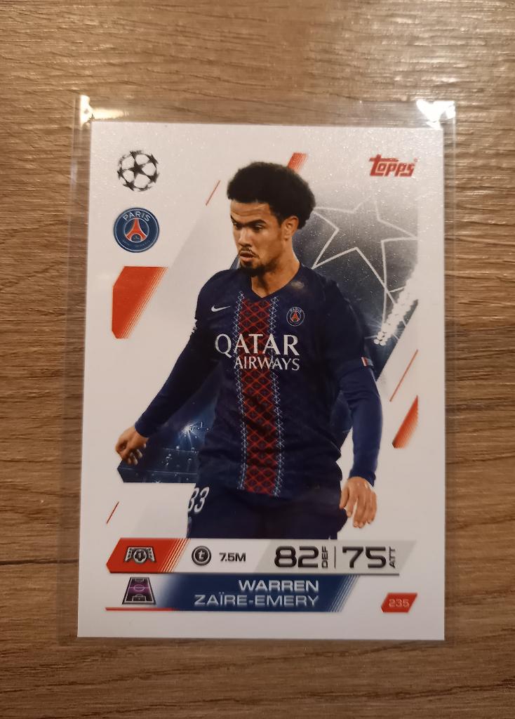 Topps Match Attax Warren Zaire-Emery Paris Saint-Germain, Ophalen of Verzenden, Nieuw, Plaatje