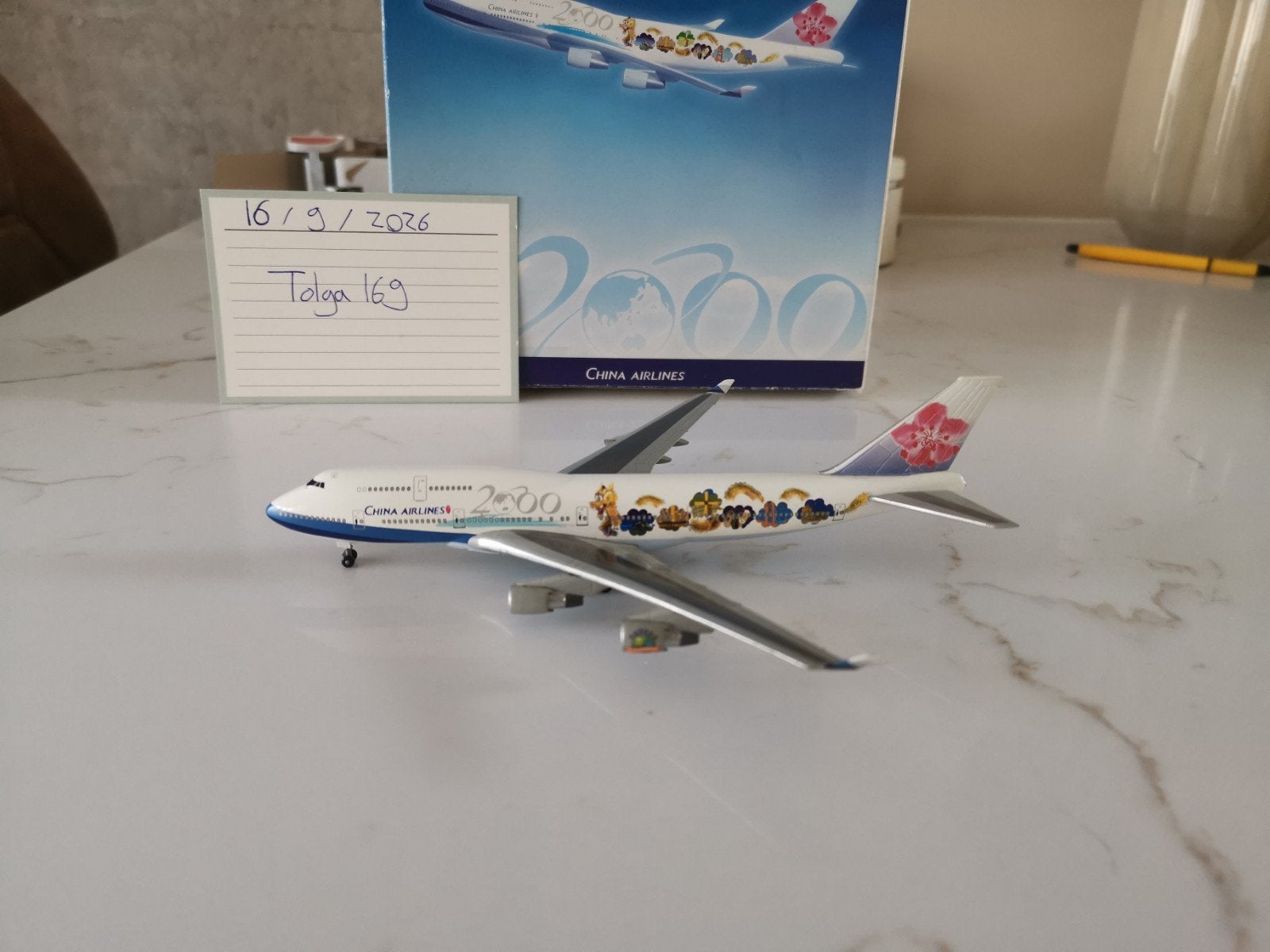 China Airlines B747-400 Millennium Dragon Dragon Wings 1:400, Overige merken, 1:200 of kleiner, Ophalen of Verzenden, Zo goed als nieuw