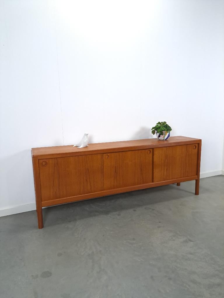 Deens teak design Bramin dressoir vintage sideboard, Gebruikt, Met deur(en), Teakhout, Ophalen of Verzenden