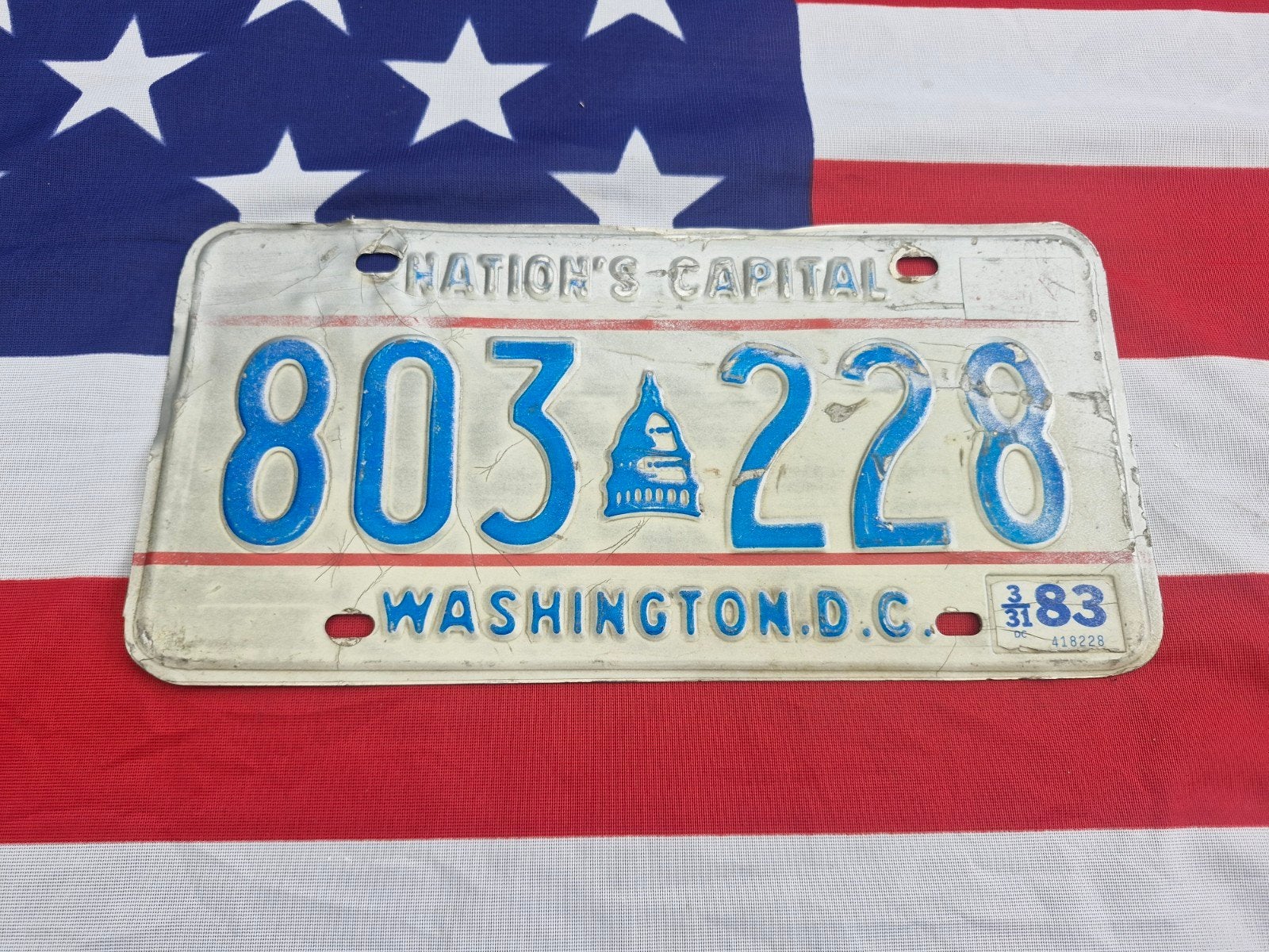 Kentekenplaat Washington DC USA Nummerplaat nummerbord, Verzenden, Gebruikt, Auto's