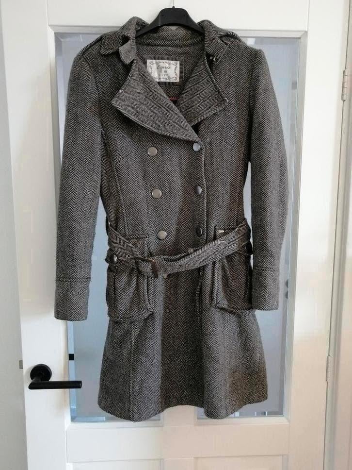 Lange dames jas Esprit, Maat 38/40 (M), Ophalen of Verzenden, Grijs, Gedragen