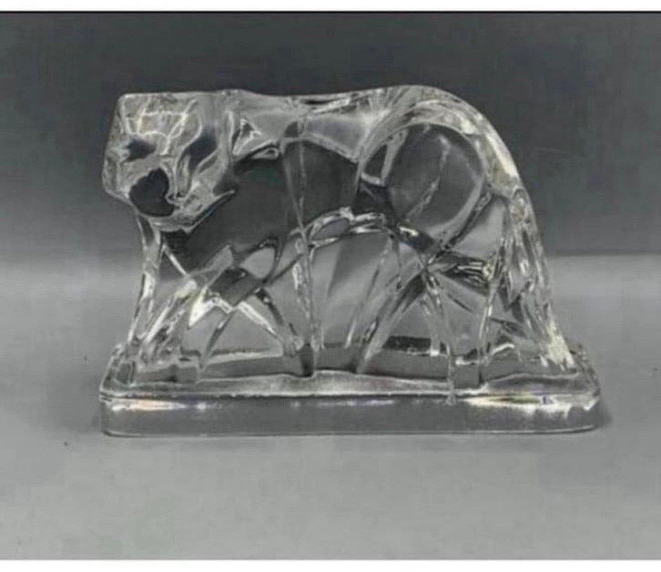 Baccarat Crystal Art Deco-sculptuur Kristal tijger Chevalier, Ophalen of Verzenden