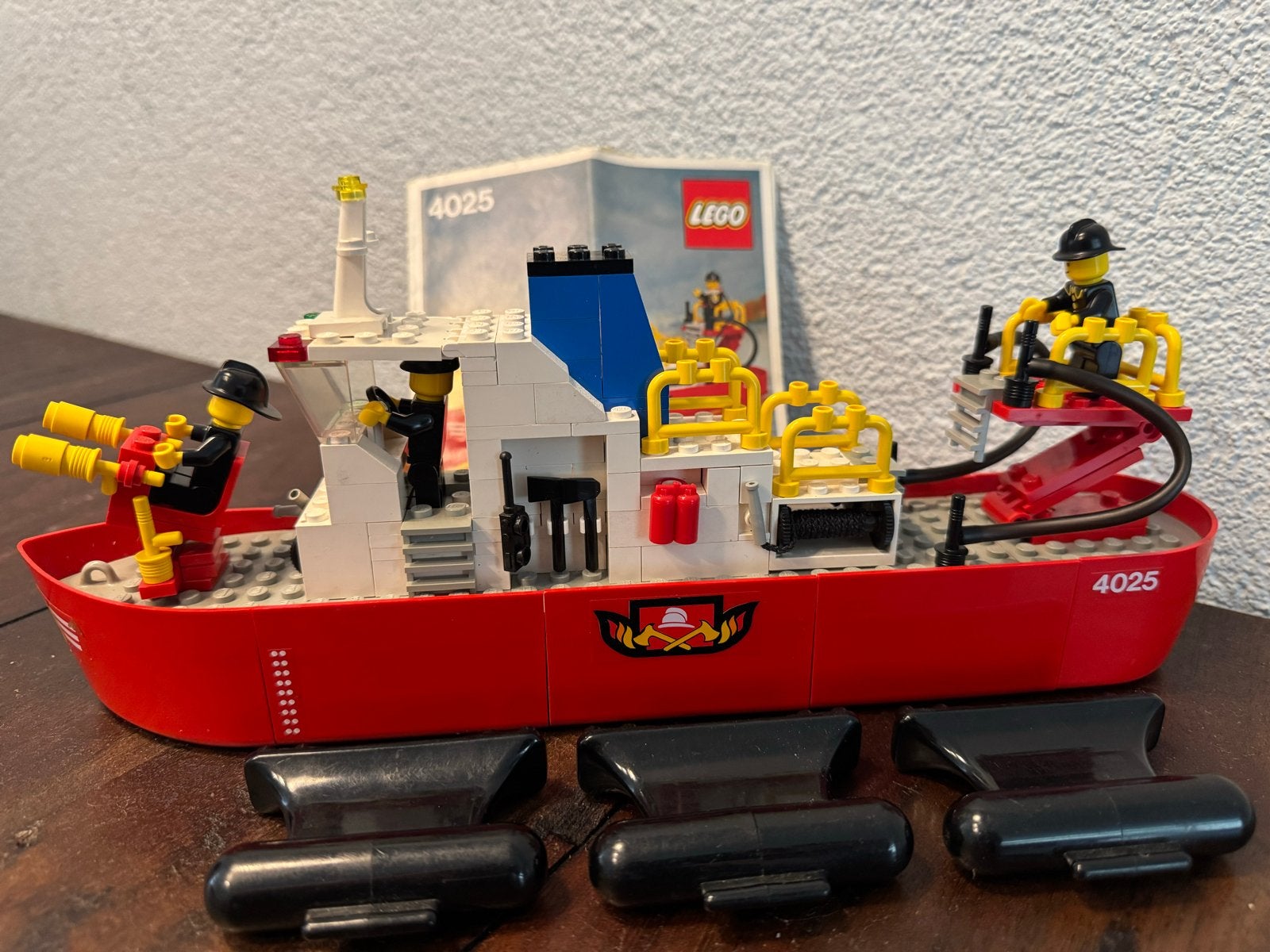 Lego 4025 Brandweerboot met handleiding, Gebruikt, Lego, Ophalen of Verzenden, Inclusief instructies