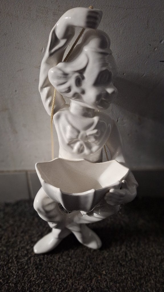 Vintage keramische hangvaas clown ., Verzamelen, Beelden en Beeldjes, Ophalen of Verzenden, Zo goed als nieuw, Overige typen