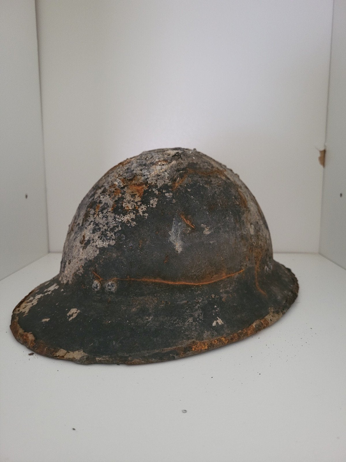 Franse ww1 helm met kinband, Verzamelen, Militaria | Algemeen, Ophalen of Verzenden, Landmacht, Overige gebieden, Helm of Baret