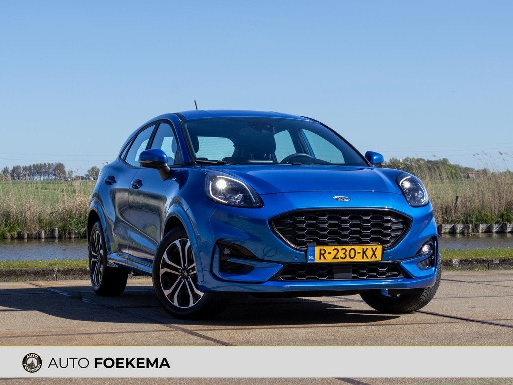 Ford Puma 1.0 EcoBoost Hybrid ST-Line LED Clima Virtual cock, Lichtsensor, Euro 6, Blauw, Bedrijf