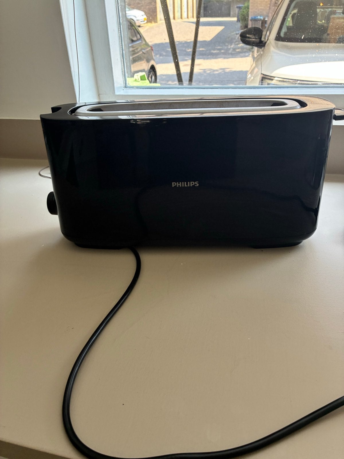 Philips Broodrooster - Zwart, in prima staat, Witgoed en Apparatuur, Broodroosters, Ophalen, Gebruikt