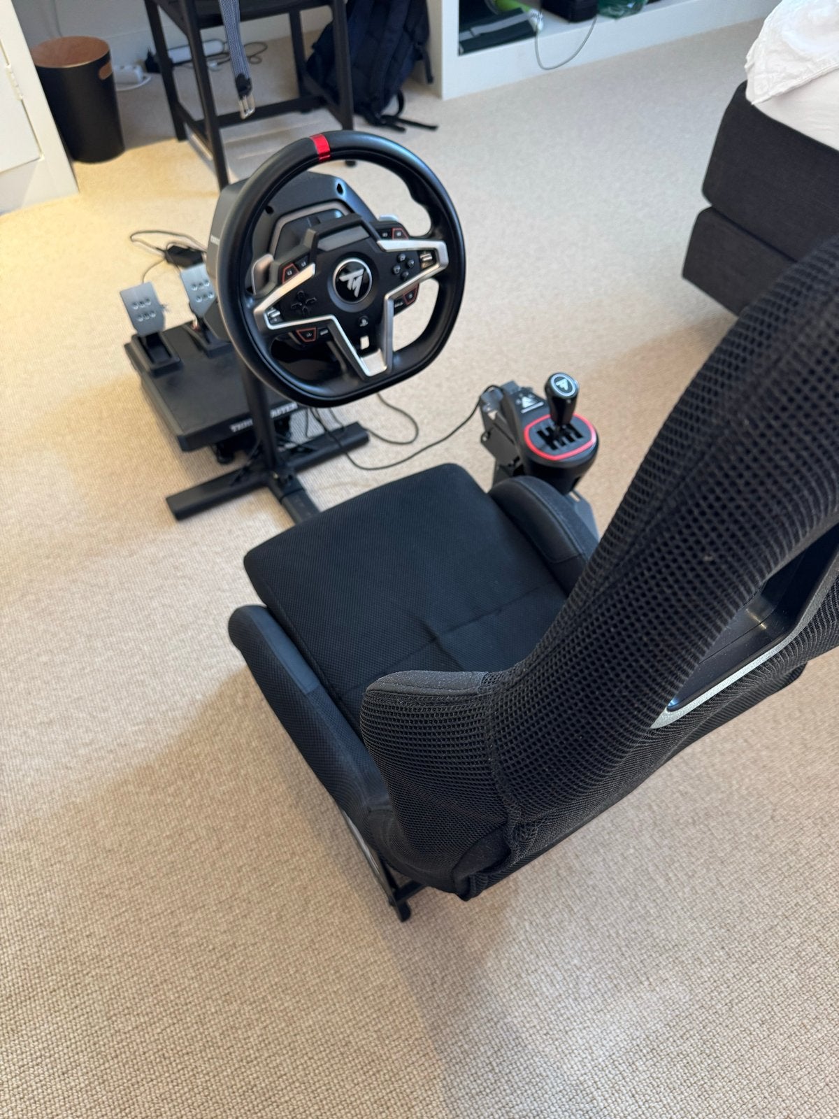 Thrustmaster T248-P met Playseat en schakelpoke, Ophalen, Racestuur, Gebruikt, Force feedback