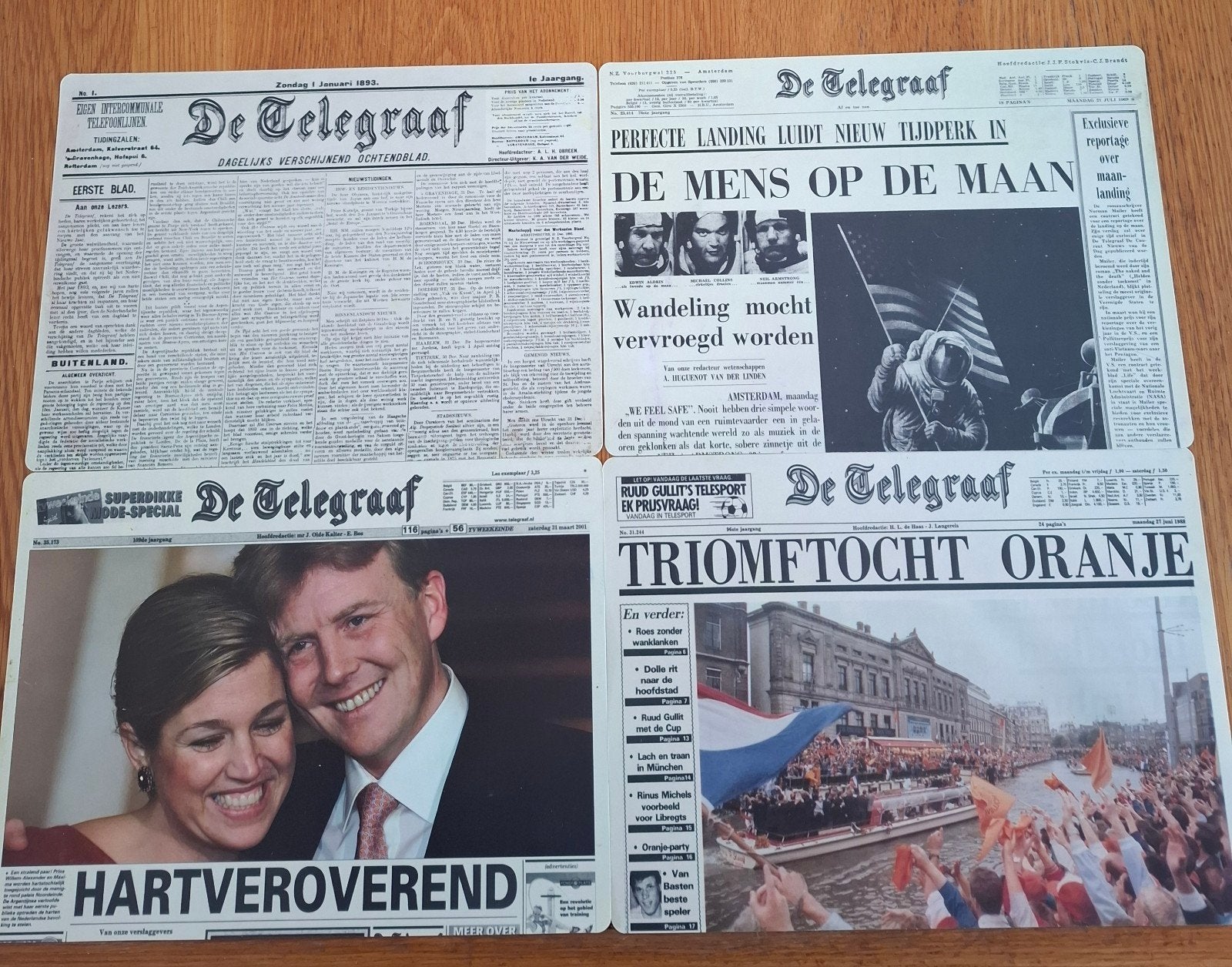 placemats Telegraaf, Ophalen of Verzenden, Gelezen, Overige typen