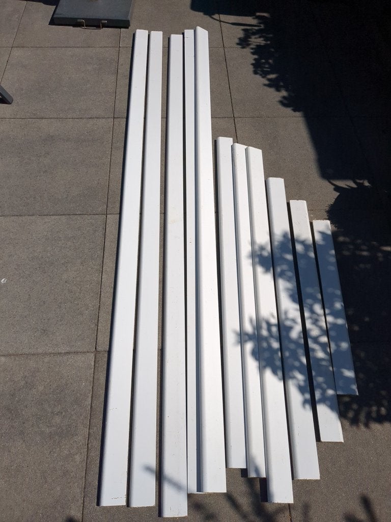 Witte hoge plinten, als nieuw, Ophalen, Zo goed als nieuw, Mdf, 200 tot 250 cm