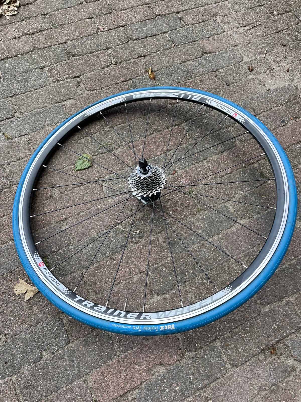 Tacx wiel trainer, met snelklem 11 speed cassette, Ophalen, Zo goed als nieuw, Wiel